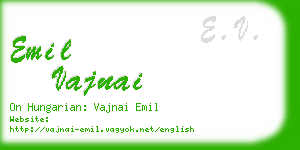 emil vajnai business card